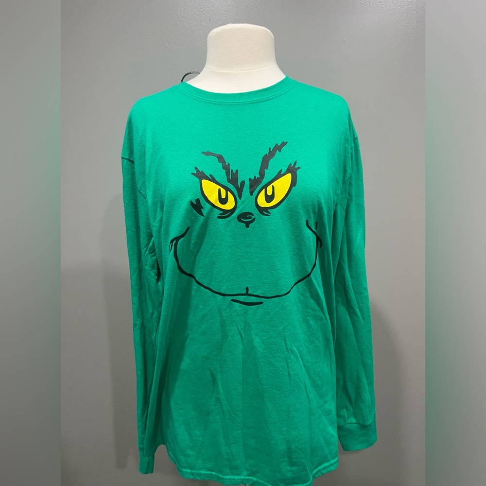 Grinch face long sleeved‎ tee
